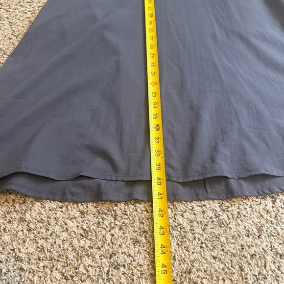 JOHNNY WAS Calme Lightweight Blue Linen Midi Dress with Slip Button Neckline XS - Picture 5 of 10